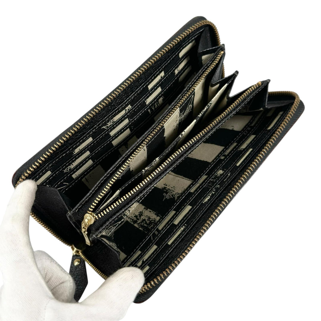 Pristine Vivienne Westwood Purse Big Orb Wallet black leather Women 3118C9A1