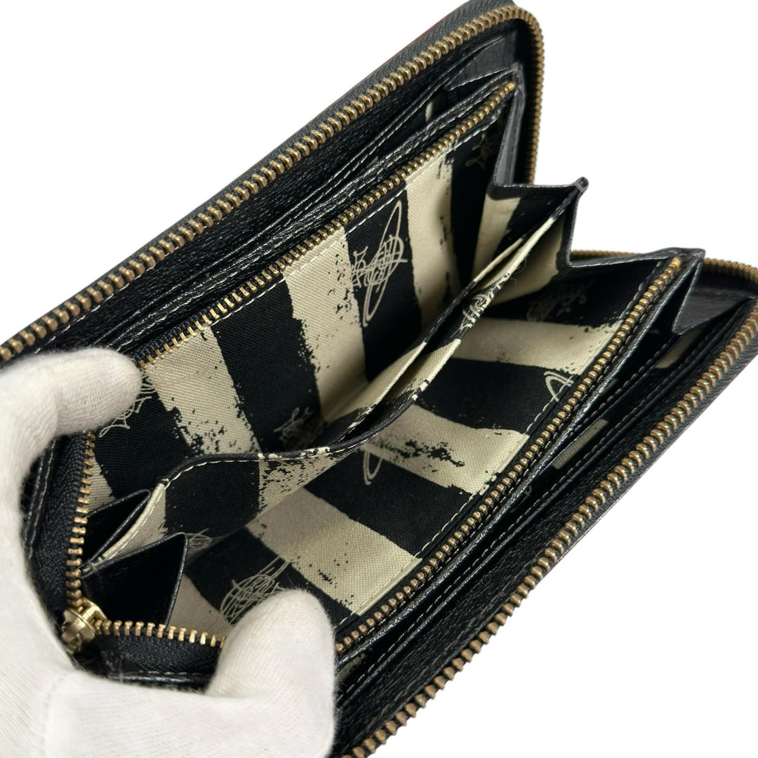 Pristine Vivienne Westwood Purse Big Orb Wallet black leather Women 3118C9A1