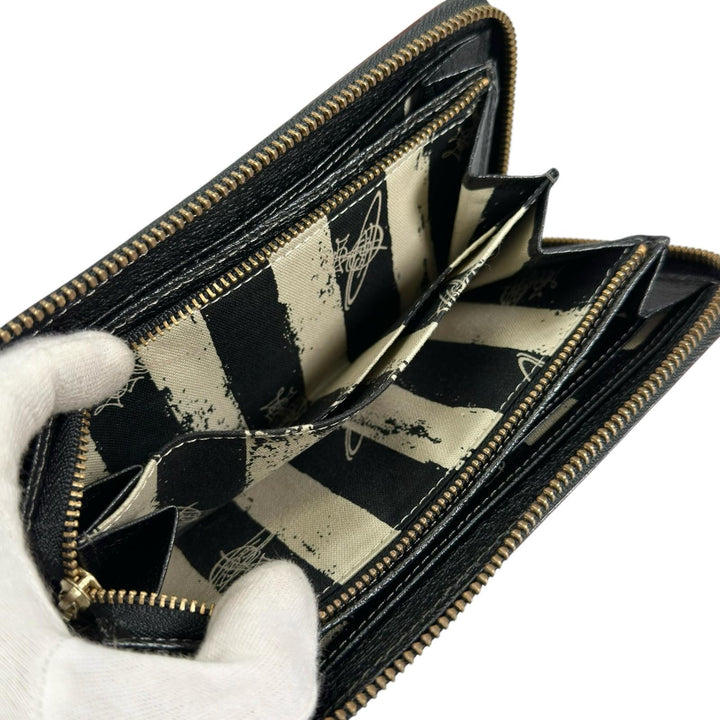 Pristine Vivienne Westwood Purse Big Orb Wallet black leather Women 3118C9A1