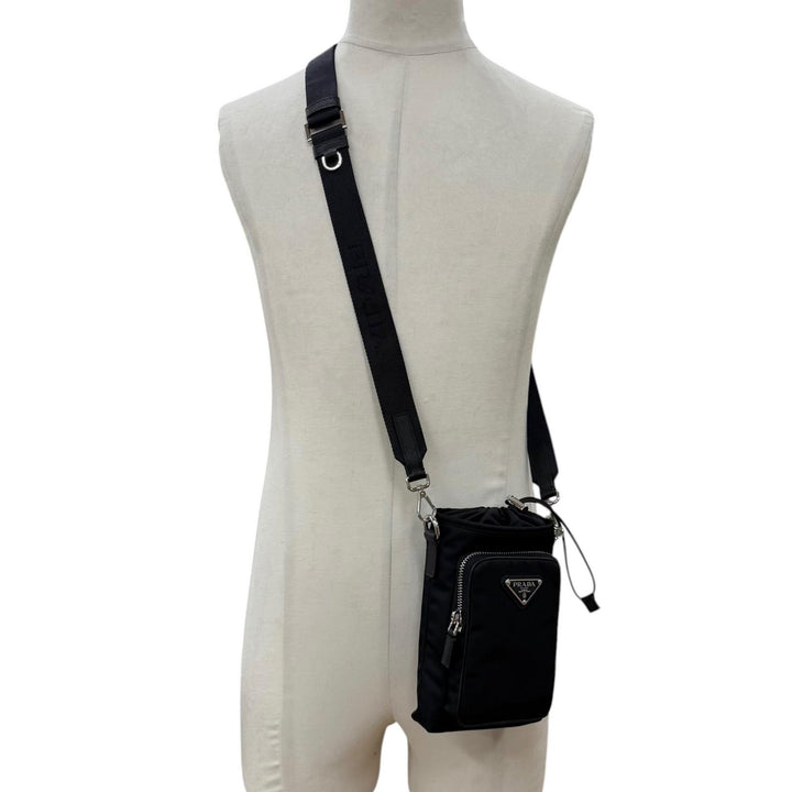 Excellent PRADA Shoulder Bag black Nylon mens 2ZH155