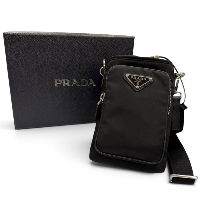 Excellent PRADA Shoulder Bag black Nylon mens 2ZH155