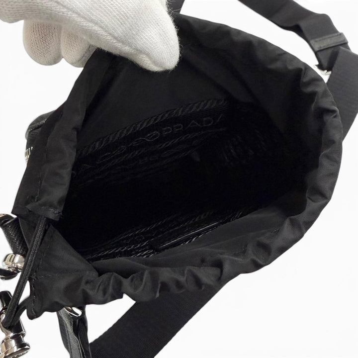 Excellent PRADA Shoulder Bag black Nylon mens 2ZH155