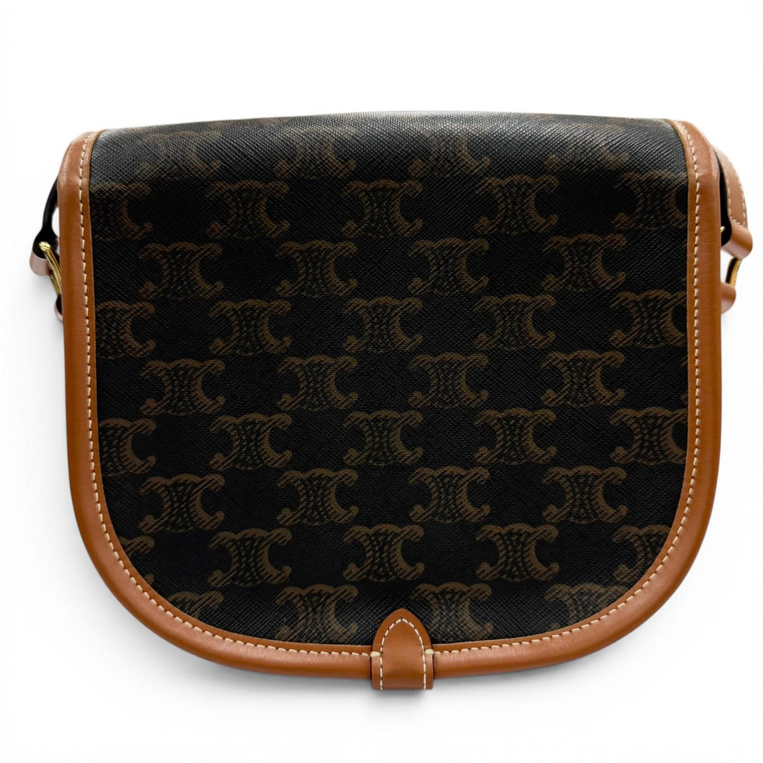 Great CELINE Shoulder Bag Medium Folco Triomphe Canvas Shoulder Bag 19150