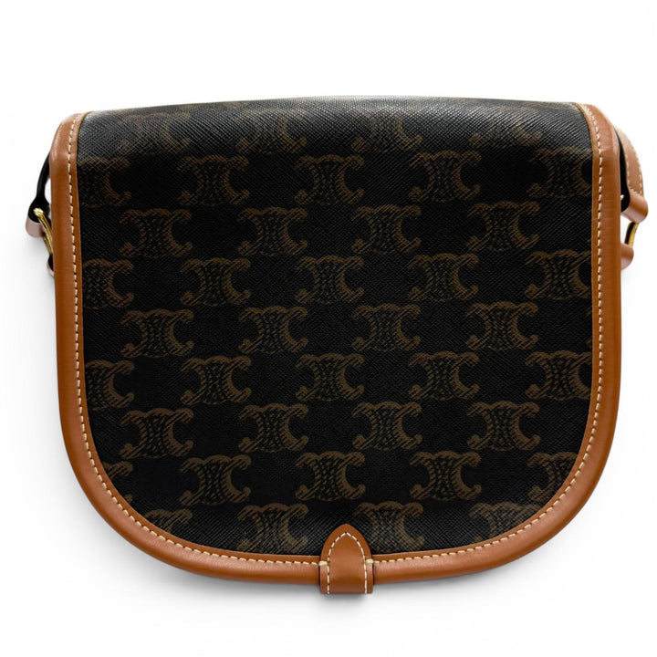 Great CELINE Shoulder Bag Medium Folco Triomphe Canvas Shoulder Bag 19150