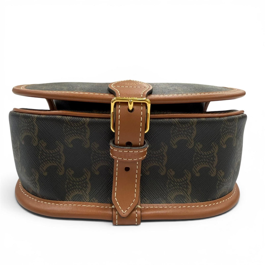 Great CELINE Shoulder Bag Medium Folco Triomphe Canvas Shoulder Bag 19150