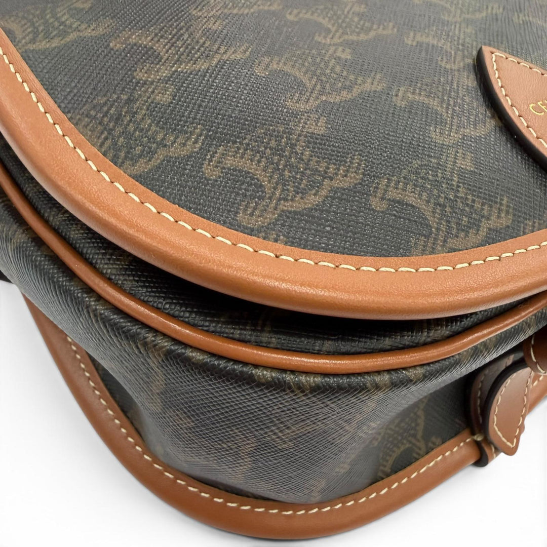 Great CELINE Shoulder Bag Medium Folco Triomphe Canvas Shoulder Bag 19150
