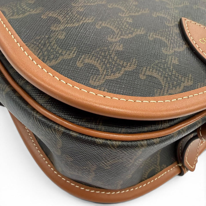 Great CELINE Shoulder Bag Medium Folco Triomphe Canvas Shoulder Bag 19150