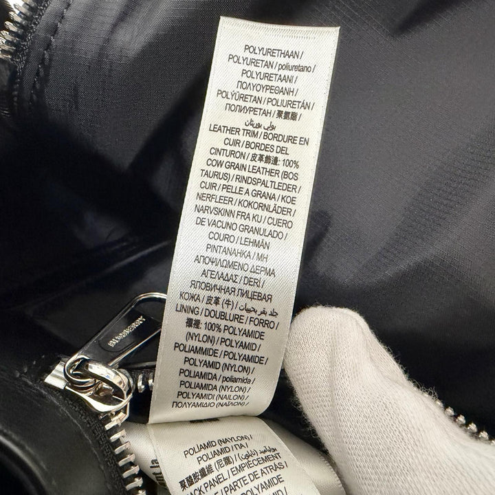 Excellent BURBERRY Backpack Daypack Logo print black Nylon mens 8021084