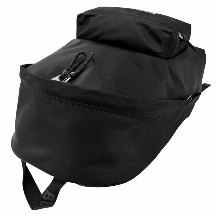 Excellent BURBERRY Backpack Daypack Logo print black Nylon mens 8021084