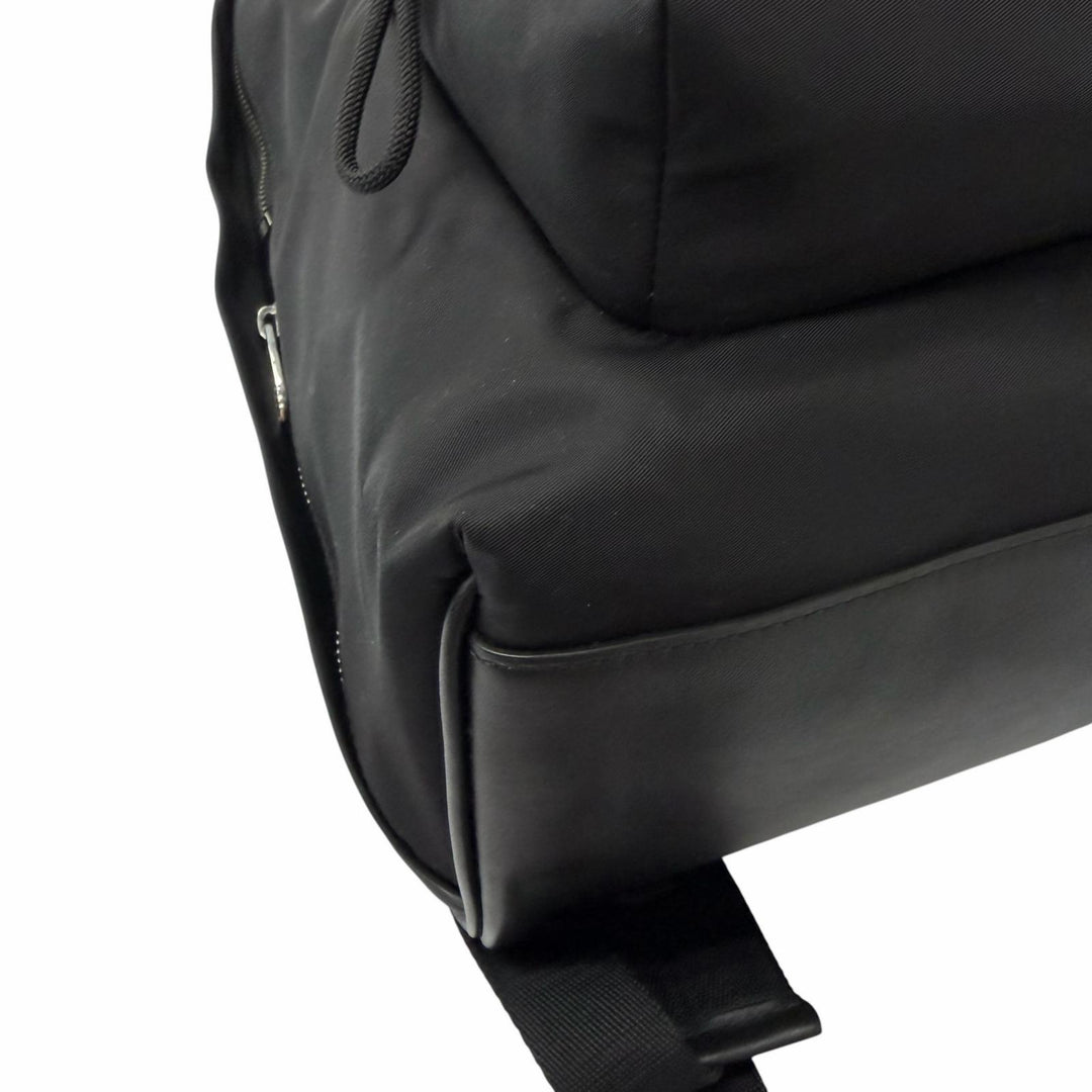 Excellent BURBERRY Backpack Daypack Logo print black Nylon mens 8021084