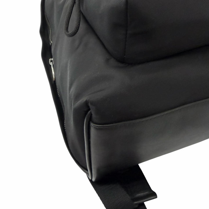 Excellent BURBERRY Backpack Daypack Logo print black Nylon mens 8021084
