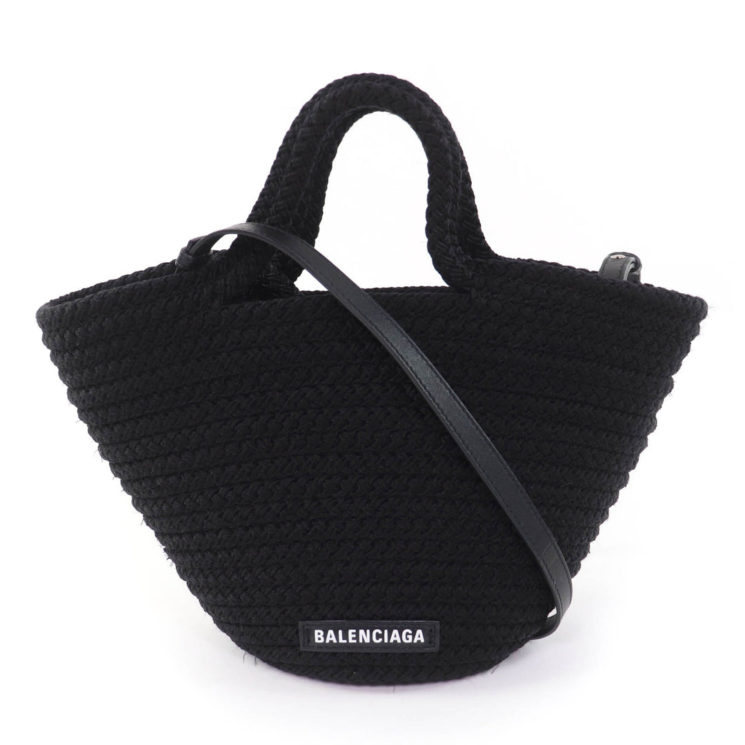 Very Good BALENCIAGA Shoulder Bag Ibiza Small 2WAY handbag black leather 695612
