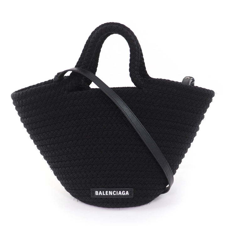 Very Good BALENCIAGA Shoulder Bag Ibiza Small 2WAY handbag black leather 695612