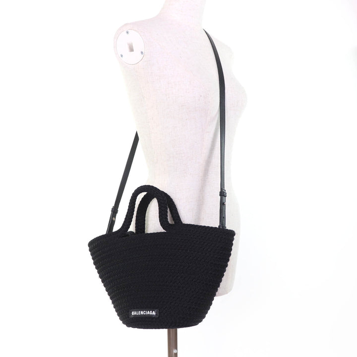 Very Good BALENCIAGA Shoulder Bag Ibiza Small 2WAY handbag black leather 695612