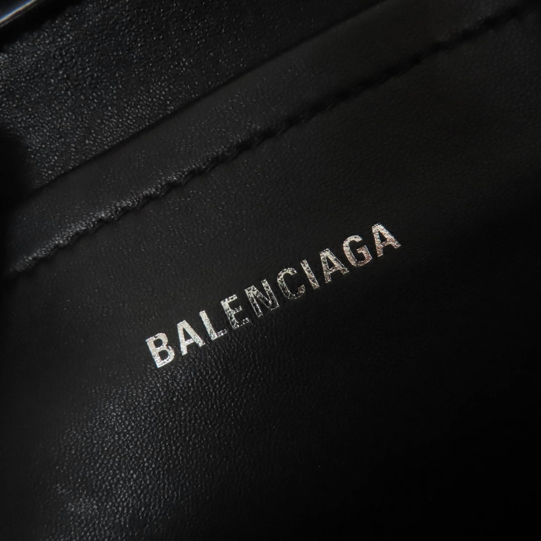 Very Good BALENCIAGA Shoulder Bag Ibiza Small 2WAY handbag black leather 695612