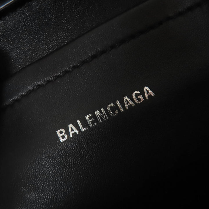 Very Good BALENCIAGA Shoulder Bag Ibiza Small 2WAY handbag black leather 695612