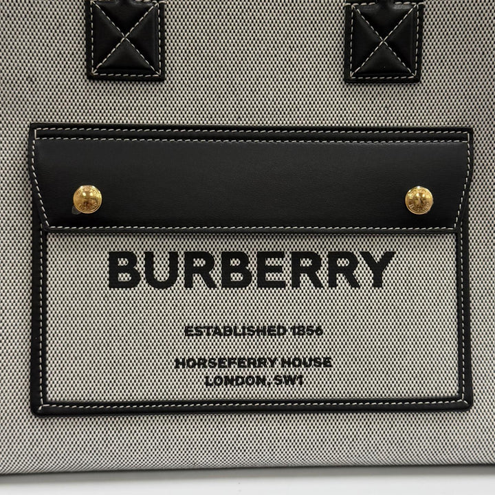 Pristine BURBERRY Tote Bag Freya tote canvas Women 8044137