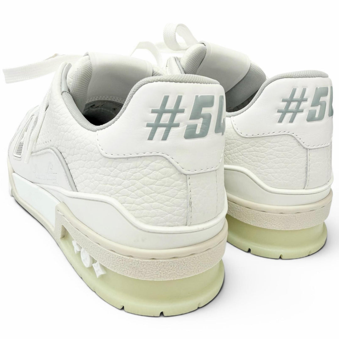 Great LOUIS VUITTON Low cut sneakers LV Trainer Line white leather mens 6