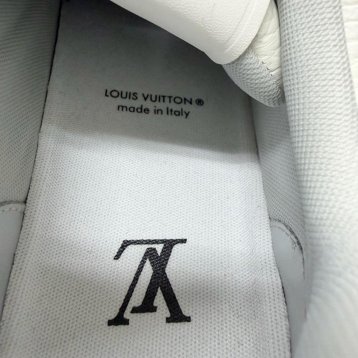 Great LOUIS VUITTON Low cut sneakers LV Trainer Line white leather mens 6