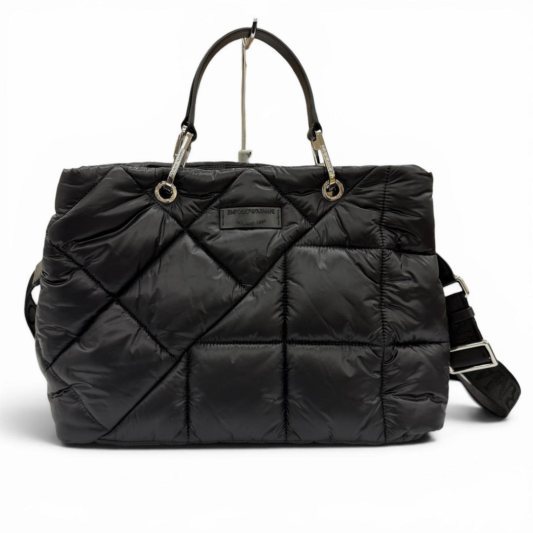Excellent EMPORIO ARMANI Shoulder Bag black leather Women