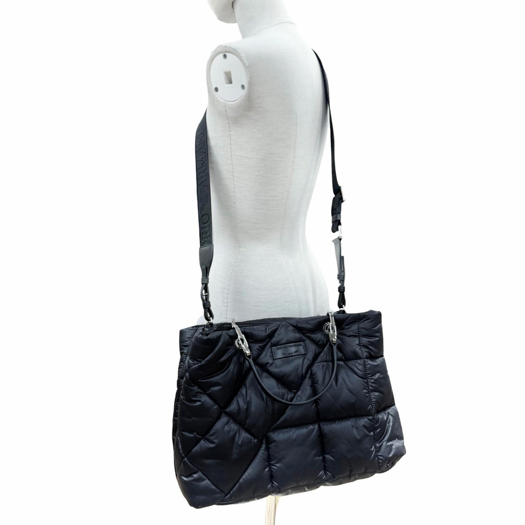 Excellent EMPORIO ARMANI Shoulder Bag black leather Women
