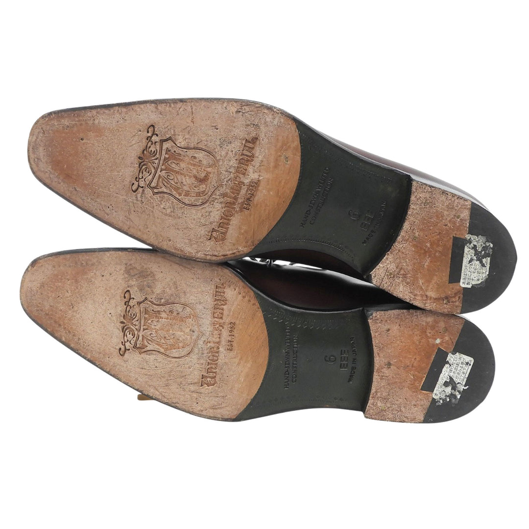 Excellent UNION IMPERIAL Leather shoes Brown leather mens 6