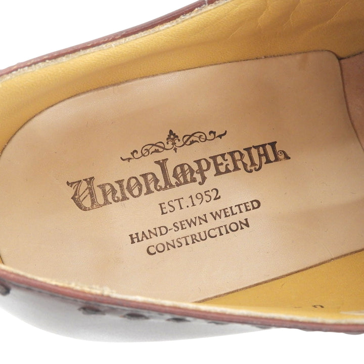 Excellent UNION IMPERIAL Leather shoes Brown leather mens 6