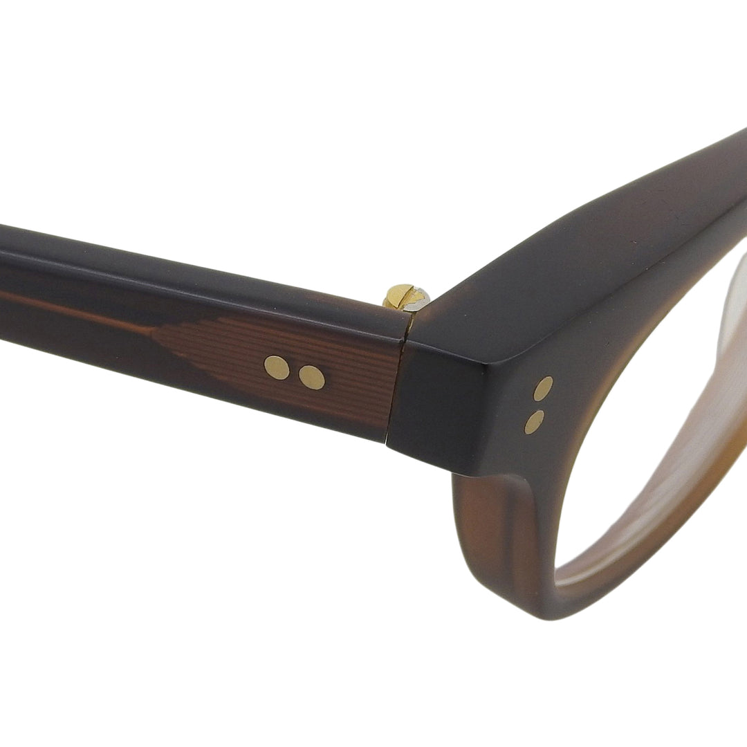 Excellent 白山眼鏡 Glasses THOM tea dark Wellington Matte Frame Brown mens