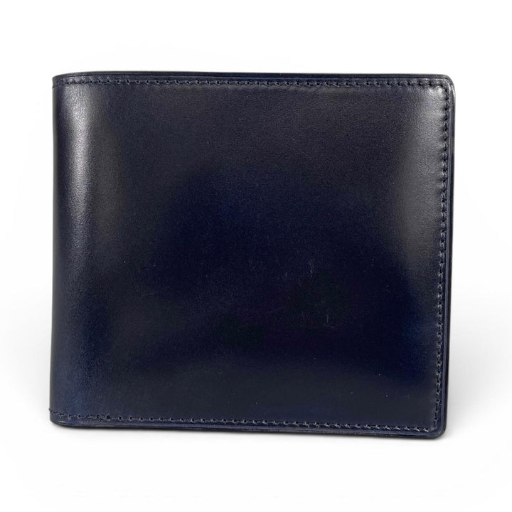 Pristine CYPRIS Bifold Wallet Oil shell cordovan vegetable tanned leather Navy