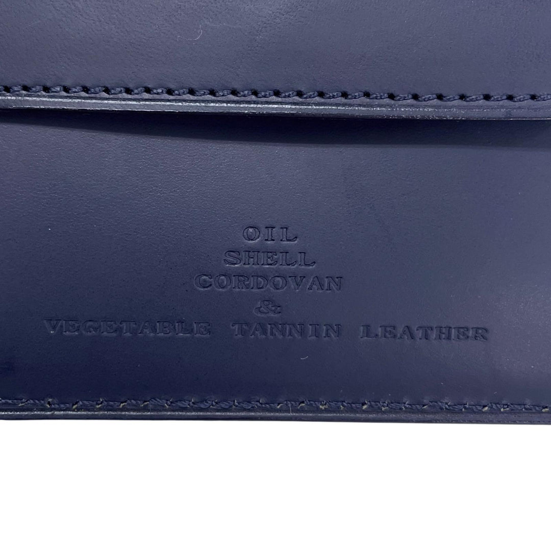 Pristine CYPRIS Bifold Wallet Oil shell cordovan vegetable tanned leather Navy