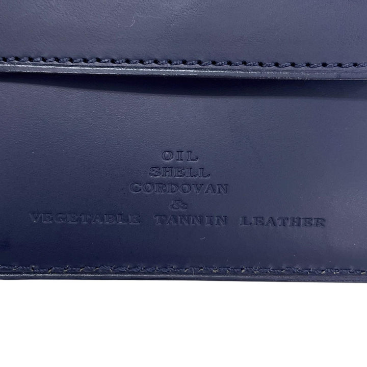 Pristine CYPRIS Bifold Wallet Oil shell cordovan vegetable tanned leather Navy