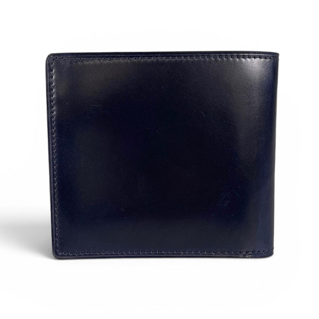 Pristine CYPRIS Bifold Wallet Oil shell cordovan vegetable tanned leather Navy