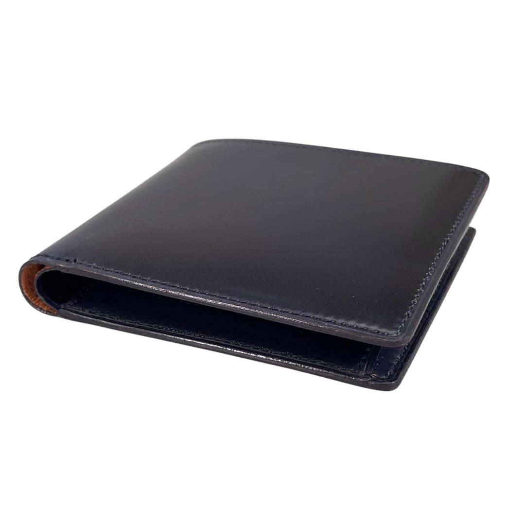 Pristine CYPRIS Bifold Wallet Oil shell cordovan vegetable tanned leather Navy