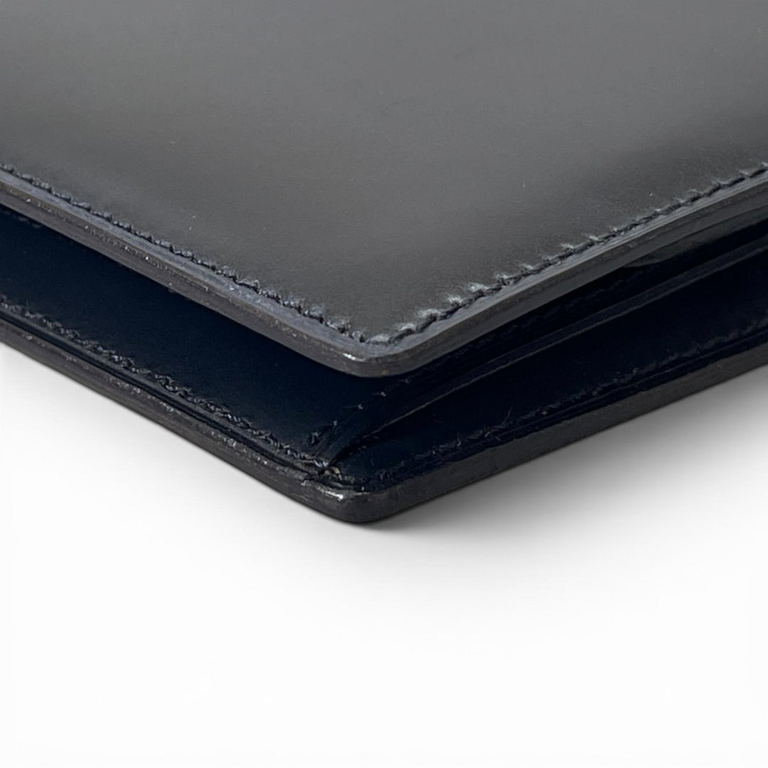 Pristine CYPRIS Bifold Wallet Oil shell cordovan vegetable tanned leather Navy