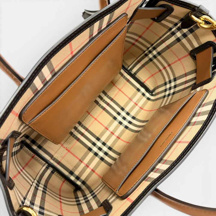 Great BURBERRY Belt bag, small (SM) 2-Way Leather Tote Bag/Shoulder Bag 8021279