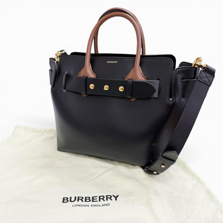 Great BURBERRY Belt bag, small (SM) 2-Way Leather Tote Bag/Shoulder Bag 8021279