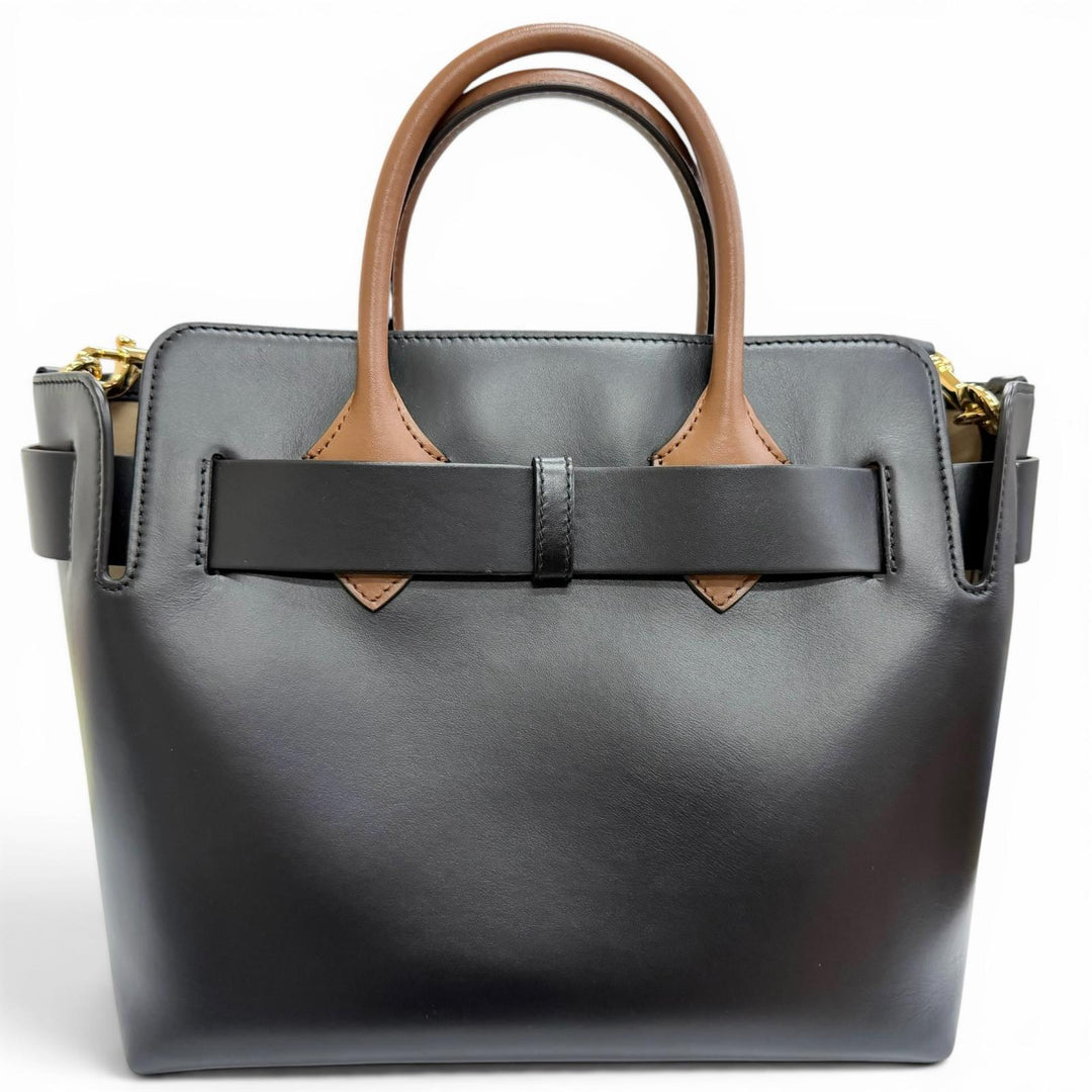 Great BURBERRY Belt bag, small (SM) 2-Way Leather Tote Bag/Shoulder Bag 8021279