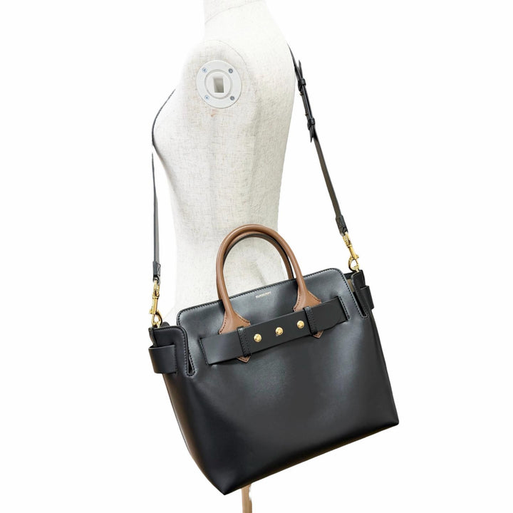 Great BURBERRY Belt bag, small (SM) 2-Way Leather Tote Bag/Shoulder Bag 8021279