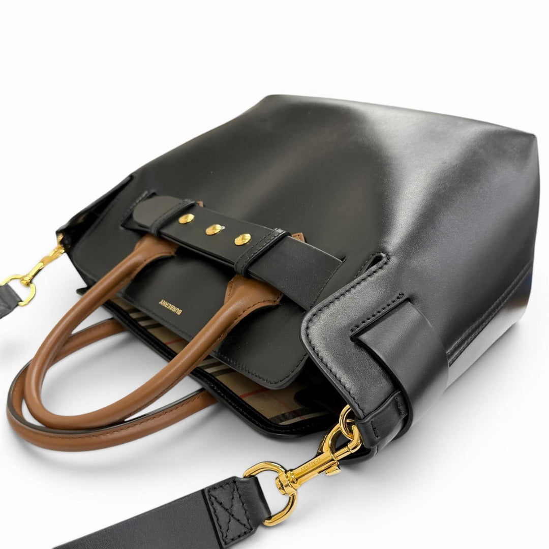 Great BURBERRY Belt bag, small (SM) 2-Way Leather Tote Bag/Shoulder Bag 8021279