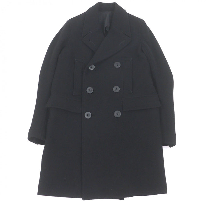 Great Rick Owens Chester coat Double breasted black Virgin wool mens 46