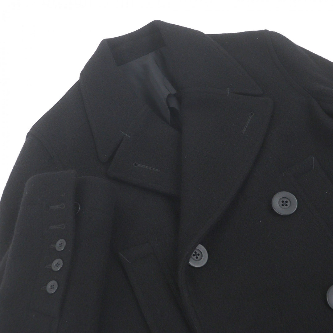 Great Rick Owens Chester coat Double breasted black Virgin wool mens 46