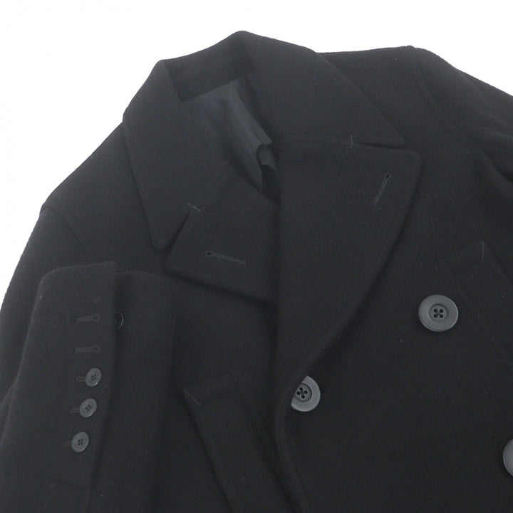 Great Rick Owens Chester coat Double breasted black Virgin wool mens 46