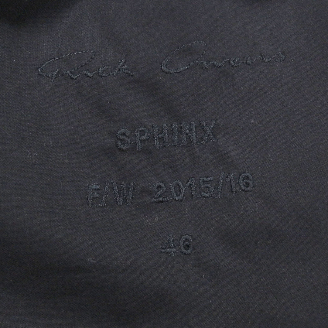 Great Rick Owens Chester coat Double breasted black Virgin wool mens 46
