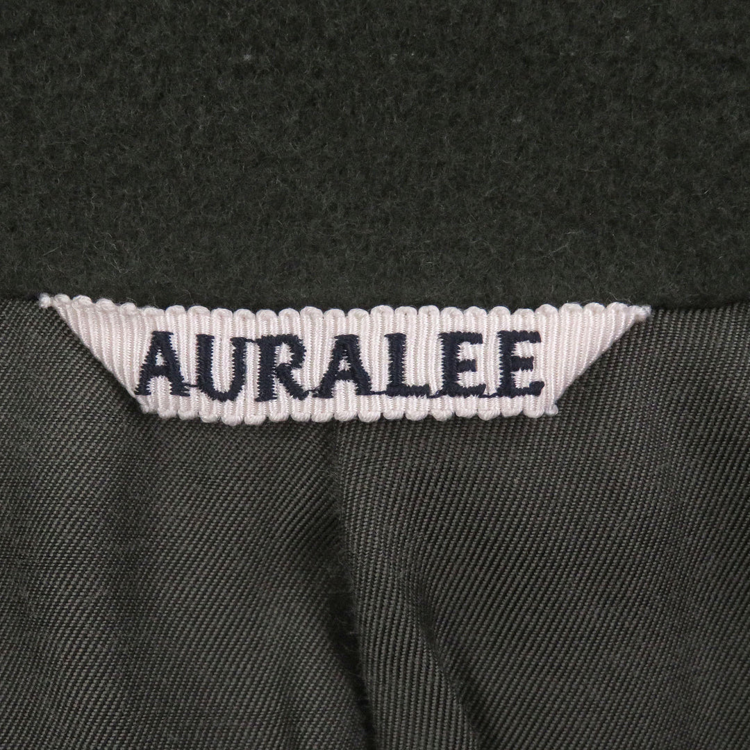 Great AURALEE coat Beaver Melton Soutien Collar Coat Belted flyfront green