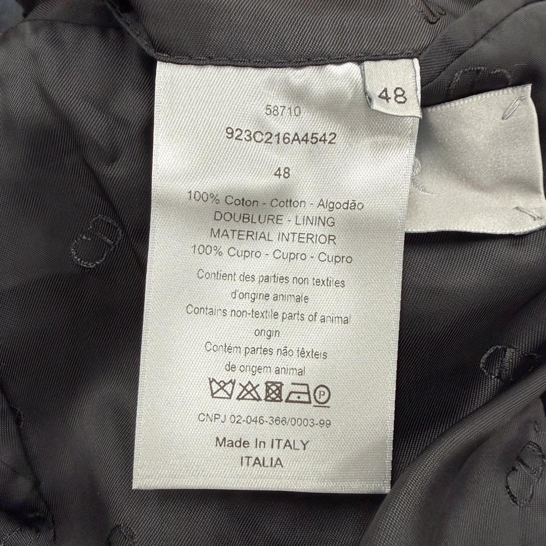 Excellent DIOR tailored jacket black cotton mens 48 923C216A4542