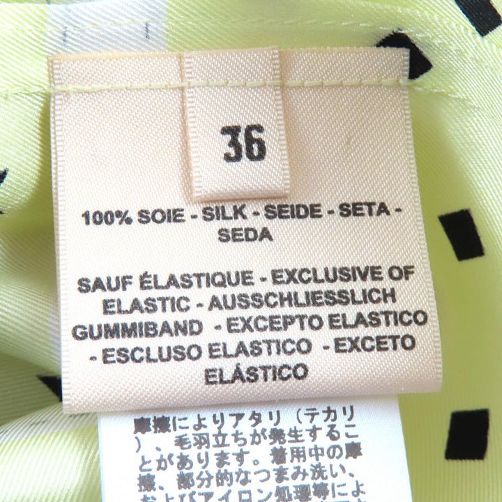 Pristine HERMES skirt HARNAIS DE COUR twill laine white silk Women 36 2H0315DU