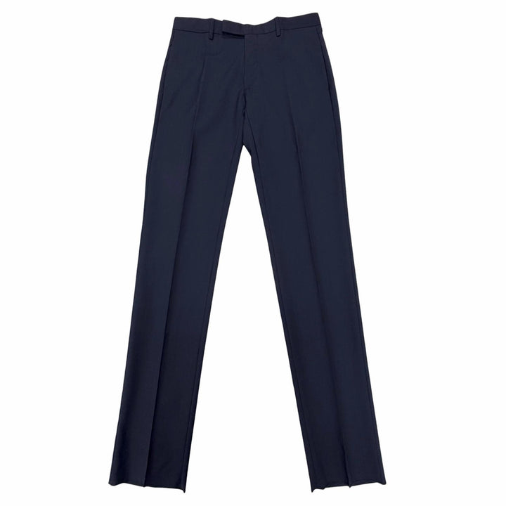 Pristine DIOR slacks Center press pants Navy wool mens 46