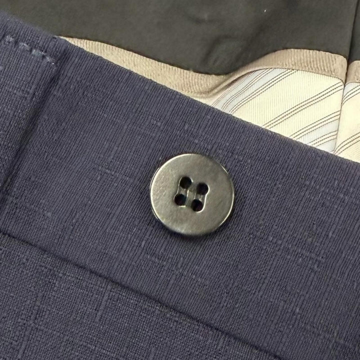 Pristine DIOR slacks Center press pants Navy wool mens 46