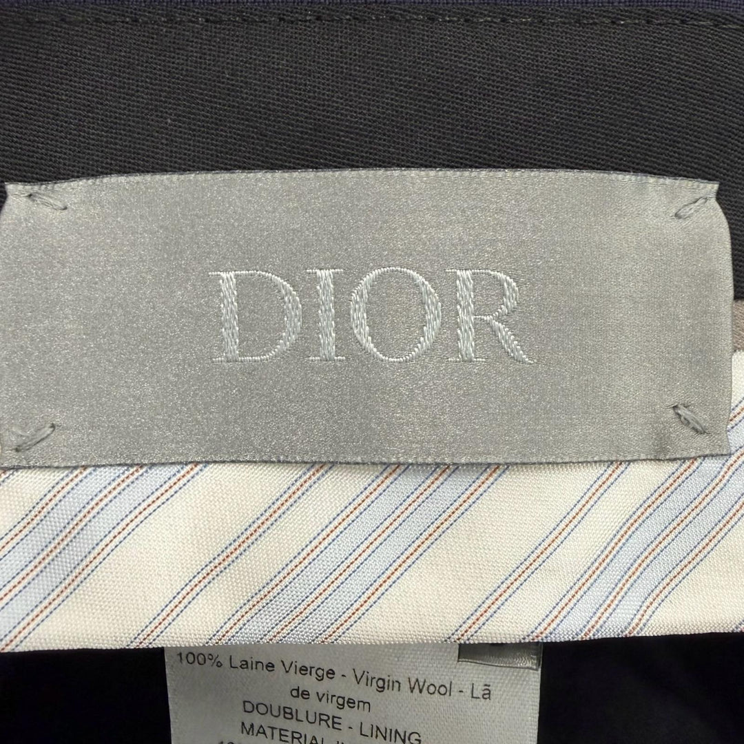 Pristine DIOR slacks Center press pants Navy wool mens 46