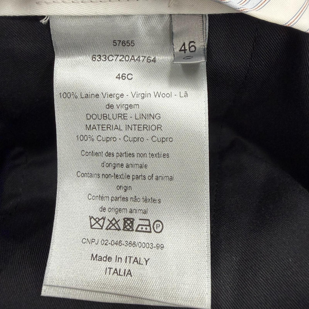 Pristine DIOR slacks Center press pants Navy wool mens 46
